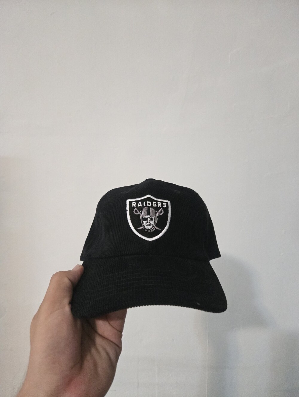 Raiders Dad Cap Strapback Corduroy